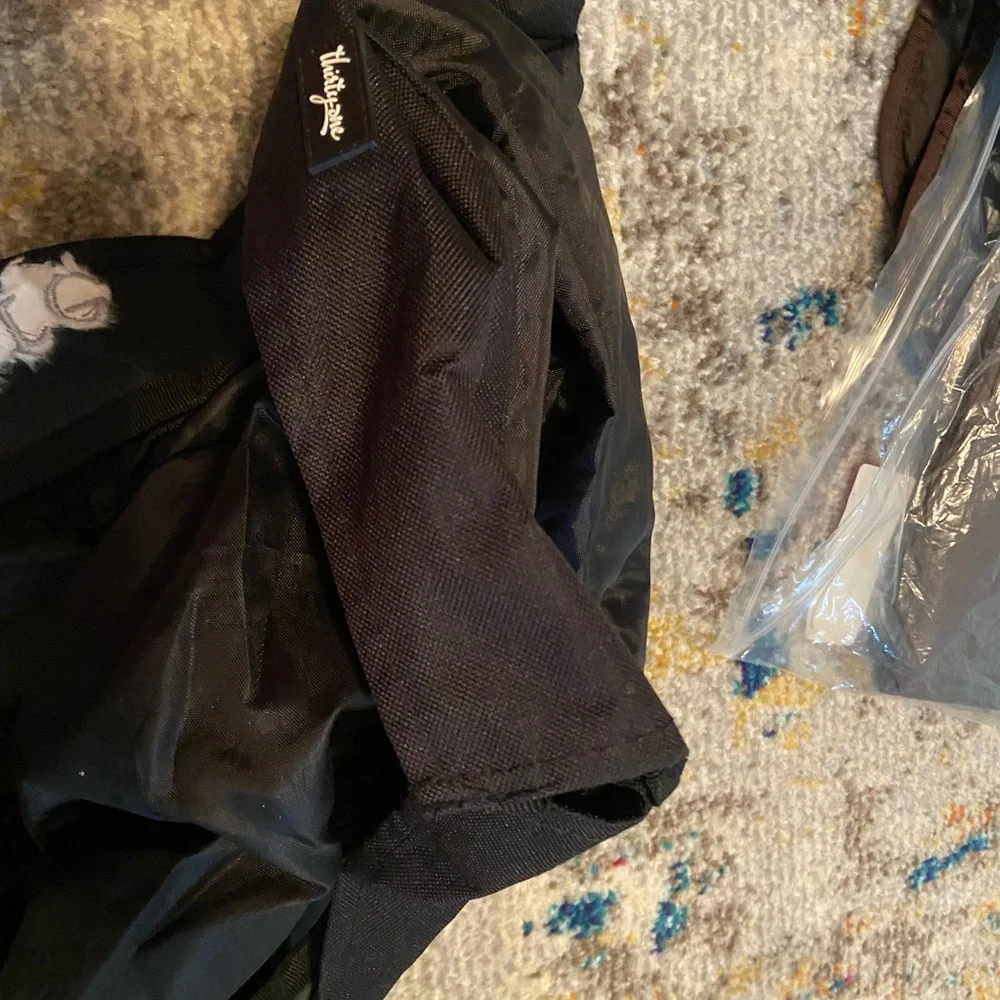 Thirty-One Black draw string topper for large utility tote